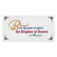 Beatitude: Blessed are the poor in spirit