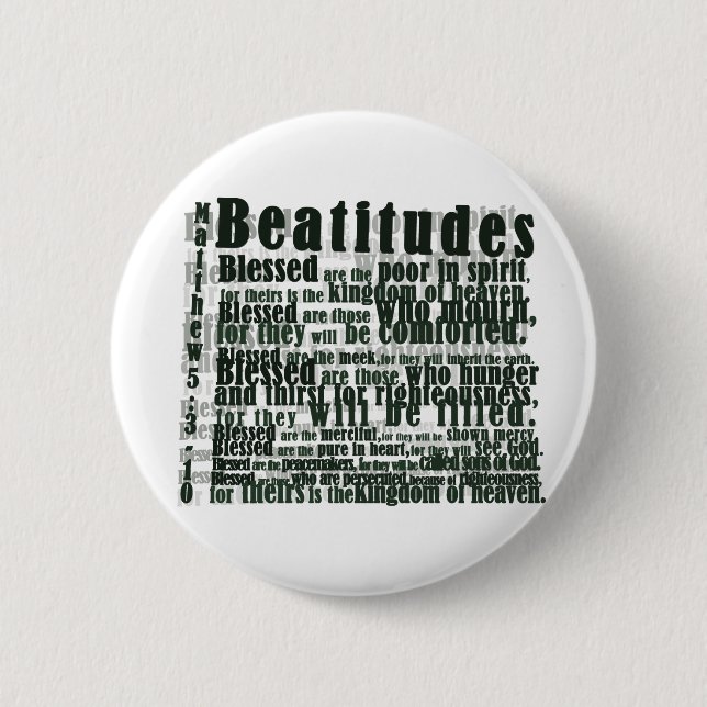 BEATITUDES 2 INCH ROUND BUTTON (Front)