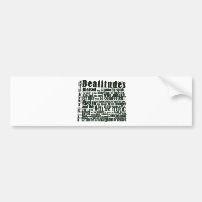 BEATITUDES BUMPER STICKER (Front)