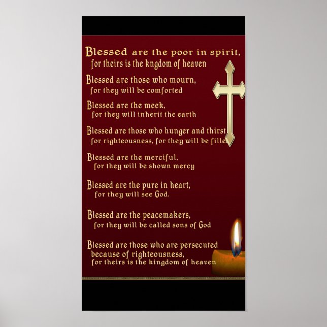 Beatitudes Christian gifts Poster (Front)