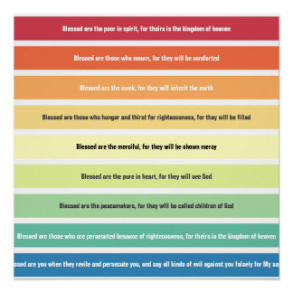 Beatitudes Glossy Poster
