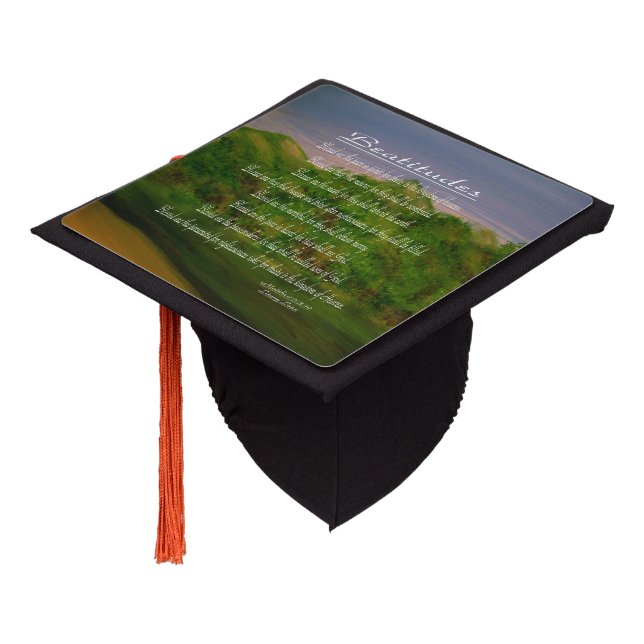 Beatitudes Graduation Cap Topper (Angled)