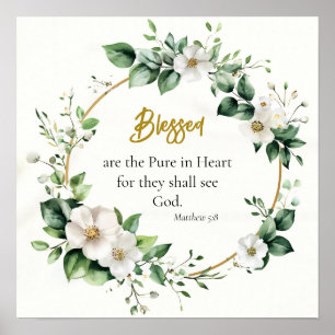 Beatitudes Series Blessed are Pure in Heart Print 