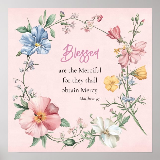 Beatitudes Series Blessed are the Merciful Print   (Front)