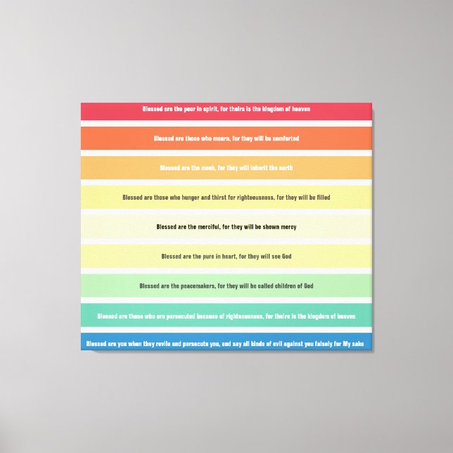 Beatitudes Stretched Canvas Print (Front)