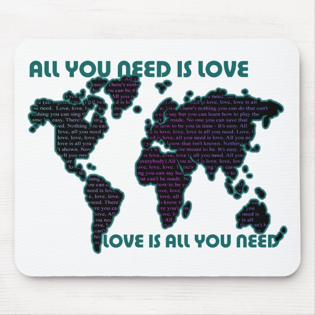Beatles World All You Need Is Love Mouse Pad (Front)