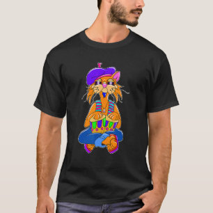 Beatnik Hippy Cat T-Shirt