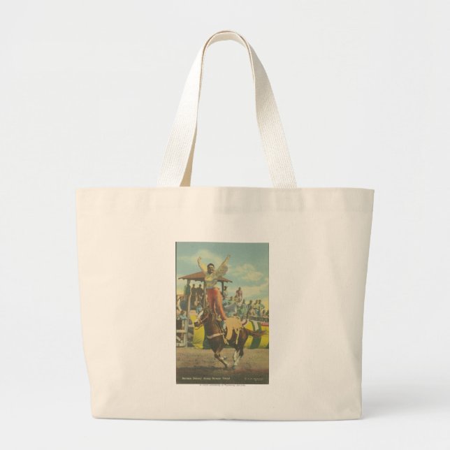 Beatrice Cooper doing a Roman Stand. Large Tote Bag (Front)