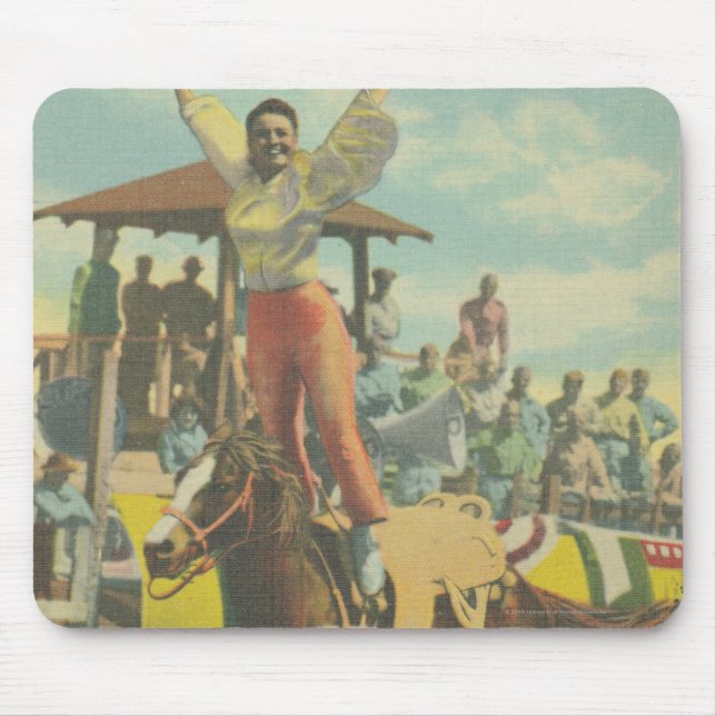 Beatrice Cooper doing a Roman Stand. Mouse Pad (Front)