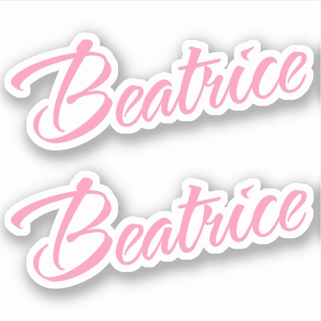Beatrice Decorative Name in Pink x2 (Front)