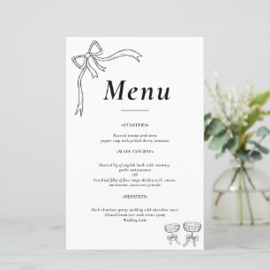 Beatrice Ribbon Wedding Menus