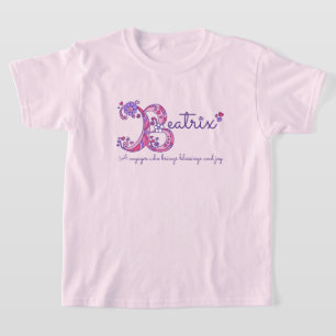 Beatrix girls B name meaning monogram shirt