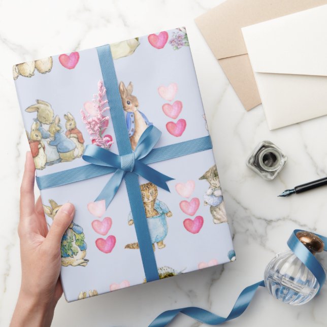 Beatrix Potter Cute Peter the Rabbit and Friends Wrapping Paper (Gifting)