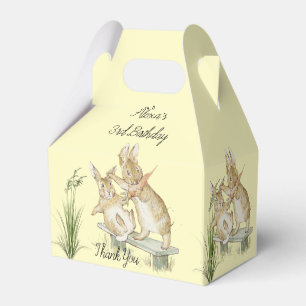 Beatrix Potter, Cute Rabbits Eating Carrots Favor Box