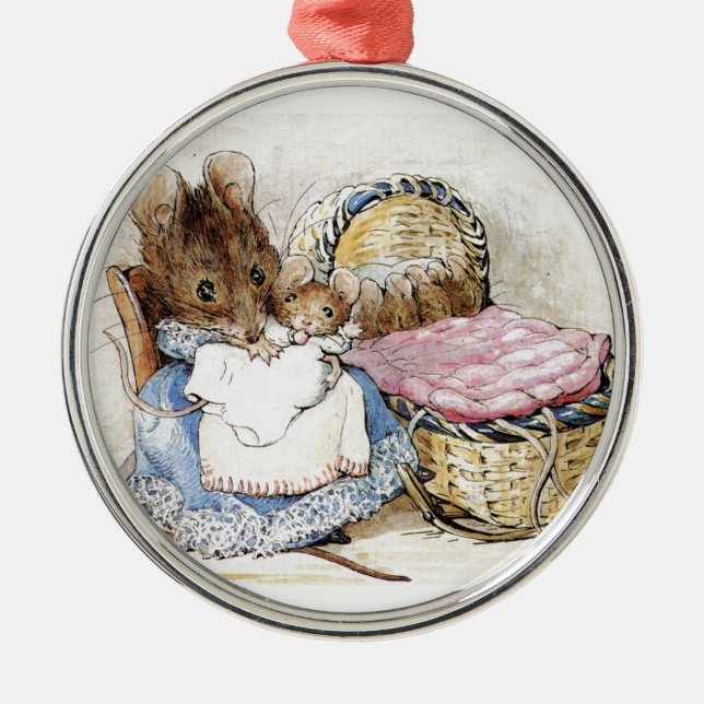 Beatrix Potter, Hunca Munca, Mother Mouse Metal Ornament (Front)