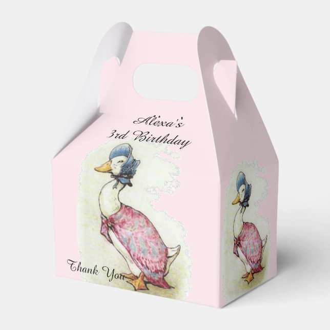 Beatrix Potter, Jemima Puddle Duck, Personalized Favor Box (Back Side)