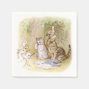 Beatrix Potter, Kittens, Ducks, Custom Napkin