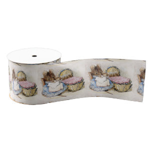Beatrix Potter, Momma Mouse, Babies, Custom Grosgrain Ribbon