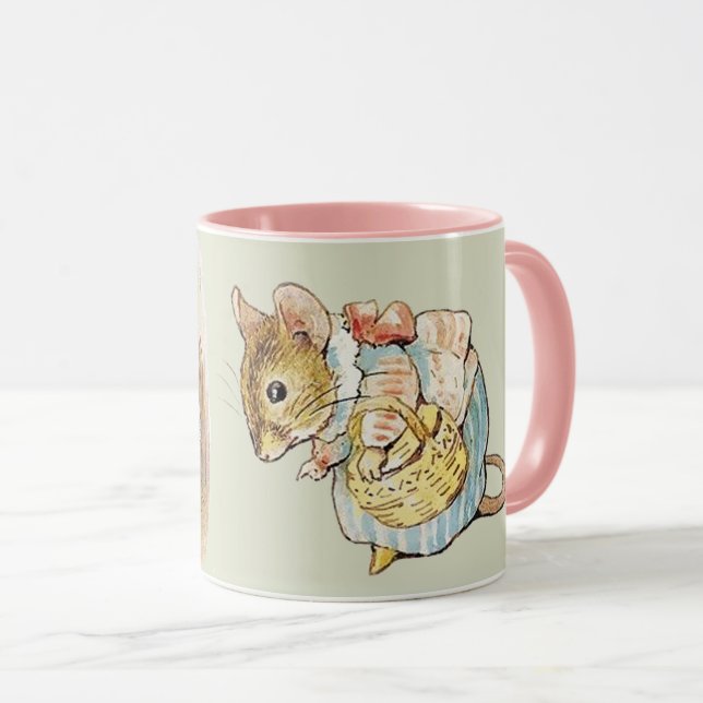 Beatrix Potter Mrs. Tittle Mouse Timmy Tiptoes Mug (Front Right)