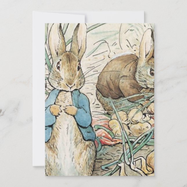 Beatrix Potter Peter Rabbit And Benjamin Bunny Invitation (Front)