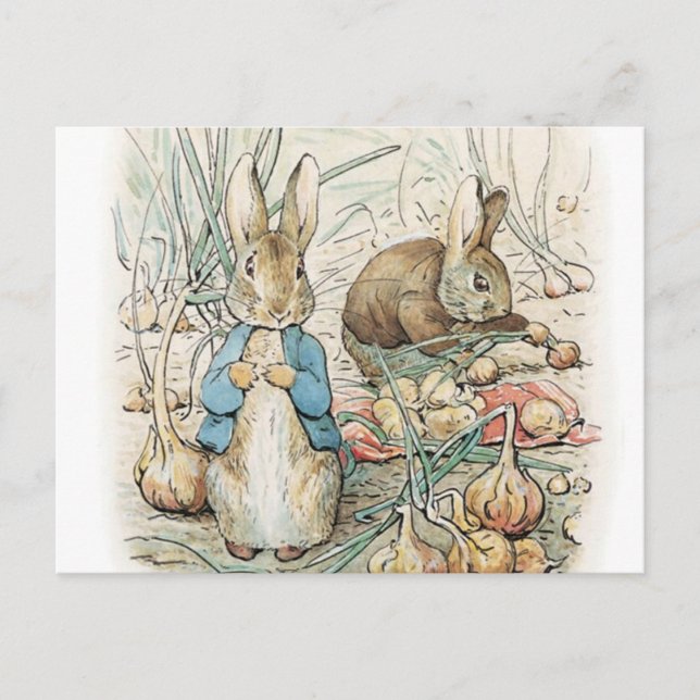 Beatrix Potter Peter Rabbit And Benjamin Bunny Postcard (Front)