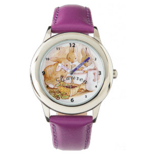 Beatrix Potter, Rabbits, Milk & Berries Custom Watch