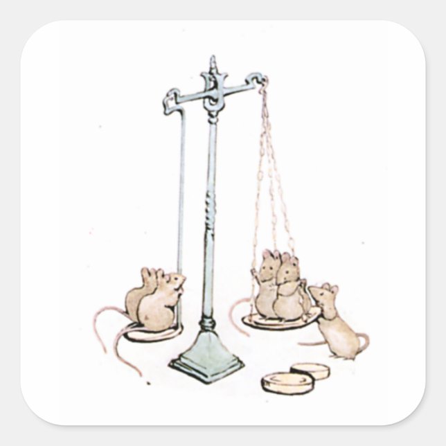 Beatrix Potter Square Sticker (Front)