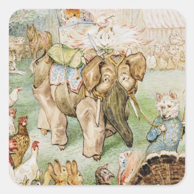Beatrix Potter The Fairy Caravan Square Sticker (Front)