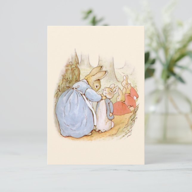 Beatrix Potter Vintage Blank Thank You Note Card (Standing Front)