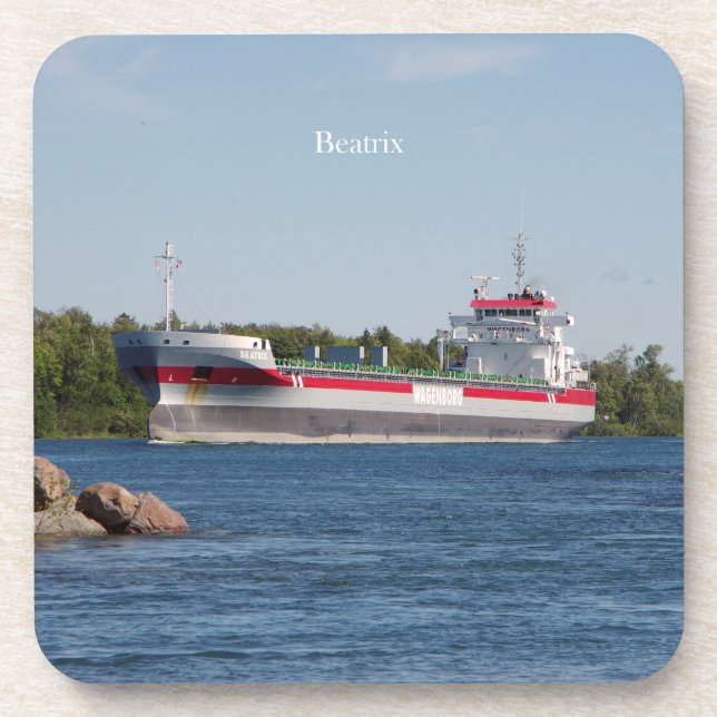 Beatrix set of 6 plastic coasters (Front)