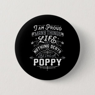 Beats Being A Poppy Grandpa Fathers Day Men  2 Inch Round Button