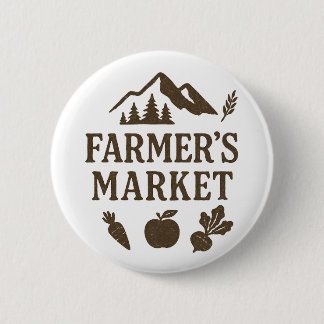 Beats Carrot Apple Farmers Market 2 Inch Round Button