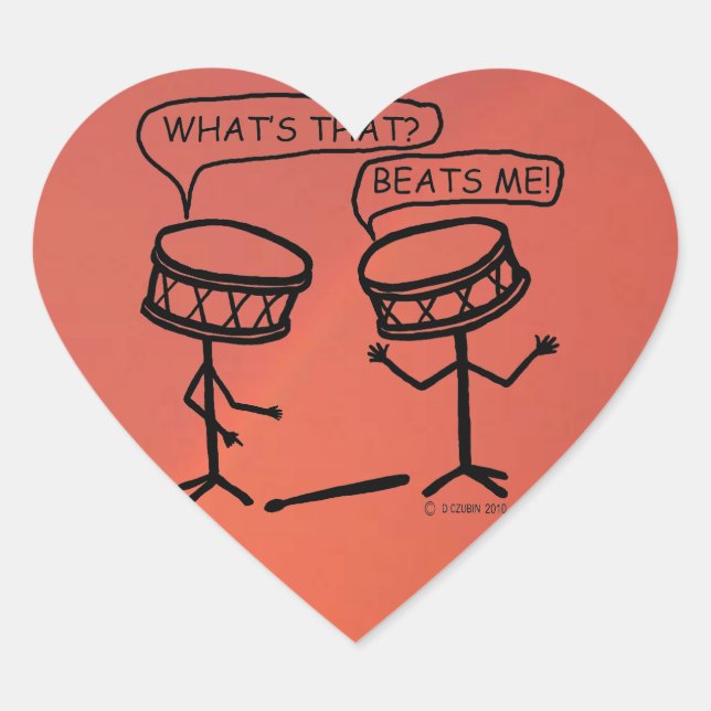 Beats Me Heart Sticker (Front)