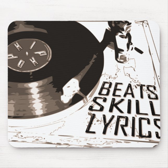 BEATS SKILL LYRICS RECORD PLAYER MOUSE PAD (Front)
