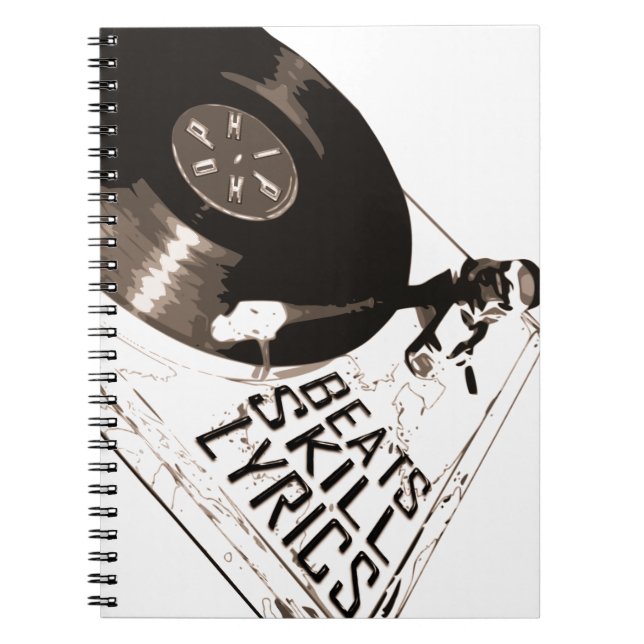 BEATS SKILL LYRICS RECORD PLAYER NOTEBOOK (Front)