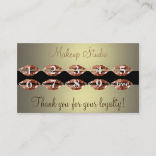 Beaty makeup salon artist loyalty card