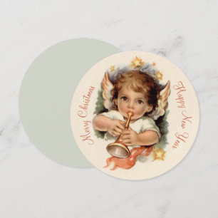 Beau ange avec trompette CC1034 Carte de Noël