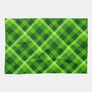 Beau arbre vert Plaid serviette de cuisine