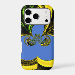 Beau Beau Art Sud-Africain Jaune et Bleu