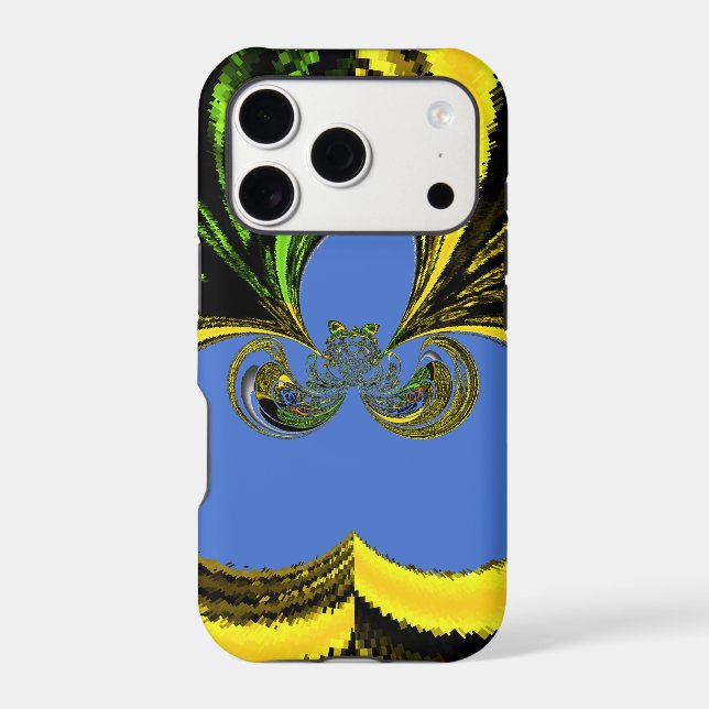 Beau Beau Art Sud-Africain Jaune et Bleu (Verso)