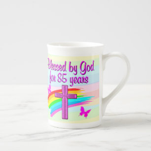 BEAU BÉNÉFICIÉ PAR DIEU 85E ANNIVERSAIRE MUG