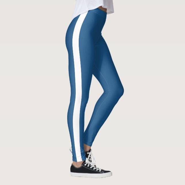 Beau Bleu Blancs Leggings (Droite)