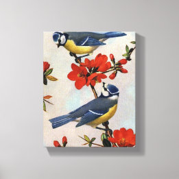 Beau Bleu Bleu Toile Enveloppé Art