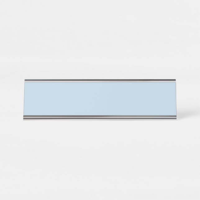 Beau blue  (solid colour)  desk name plate (Front)