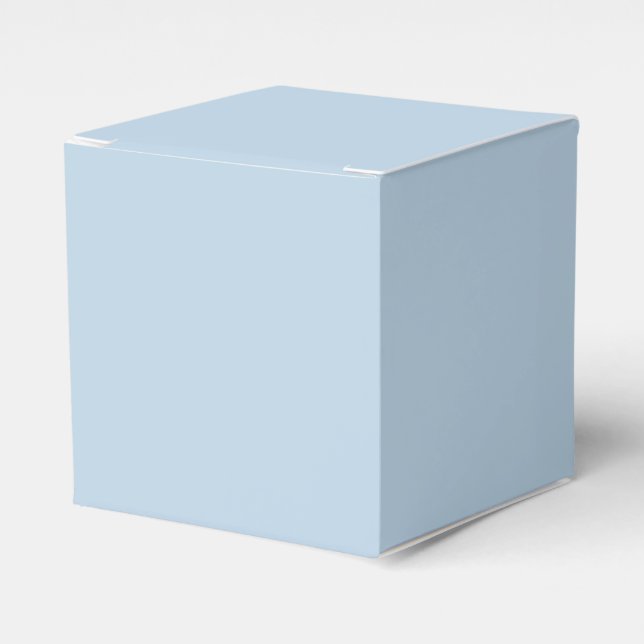 Beau blue  (solid colour)  favor box (Front Side)
