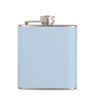 Beau blue  (solid colour)  hip flask