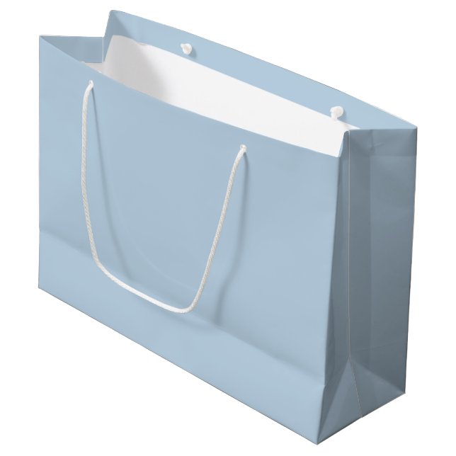 Beau blue  (solid colour)  large gift bag (Front Angled)