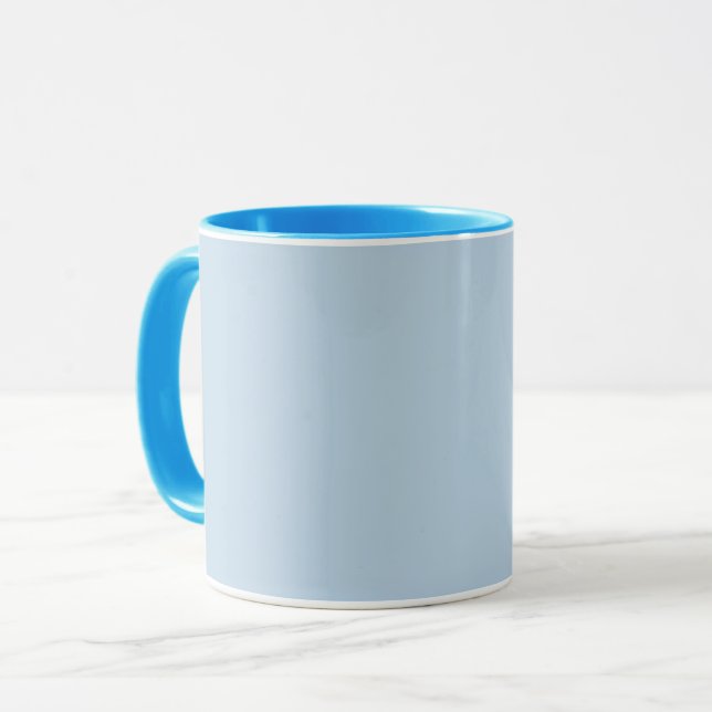 Beau blue  (solid colour) mug (Front Left)