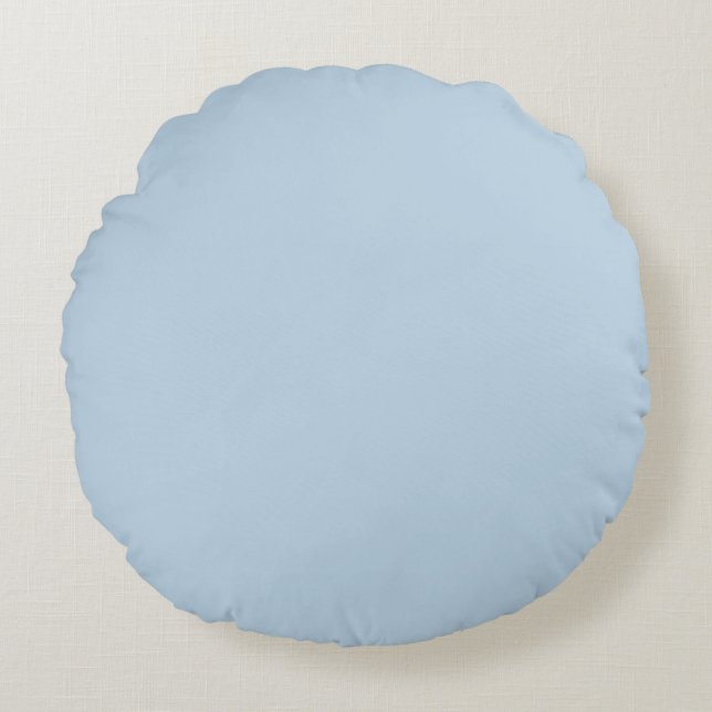 Beau blue  (solid colour)  round pillow (Front)