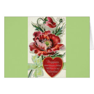 Beau bouquet vintage de pavot